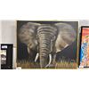 Image 1 : LARGE FRAMED ELEPHANT PAINTING SIGNED MATTHEW - 50" X 40"