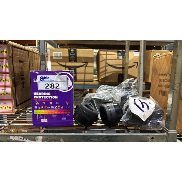 9 HEARING PROTECTION EAR CUPS WITH CUSHIONS - *NO HEADBANDS*