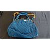 Image 1 : GENUINE MARK JACOBS BLUE PURSE WITH CERTIFICATION CARD & ORIGINAL RECEIPTS