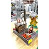 Image 3 : ANTIQUE TOY STEAM ENGINE (MADE IN GERMANY) WITH 4 TIN LITHOGRAPH STEAM TOY ACCESSORIES