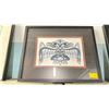 Image 1 : MAYNARD JOHNNY JR. "TWO HEADED THUNDERBIRD" FRAMED PRINT - APPROX. 14 1/2" X 11 1/2"