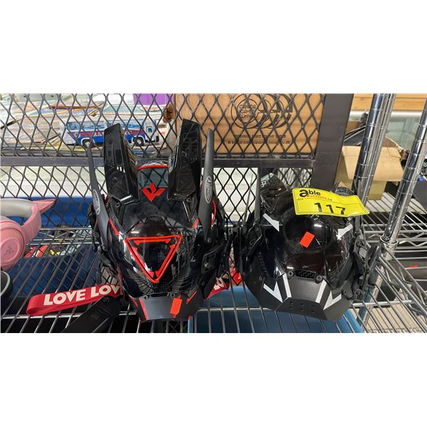 (2) CYBERPUNK ILLUMINATED FULL FACE MASKS