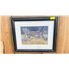 Image 1 : ROBERT BATEMAN "COUGAR AT KIKOMUN"  PRINT - APPROX. 16 1/2" X 13 3/4" FRAMED
