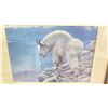 Image 2 : ROBERT BATEMAN "MOUNTAIN GOAT AT KAKWA"  PRINT - APPROX. 14 1/4" X 11 1/4" FRAMED