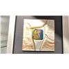 Image 4 : 2 FUSED GLASS/METAL FRAMED ART PIECES - BOTH ARE SIGNED BY ARTIST