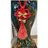 Image 2 : LARGE HEAVY 20.5" TALL ASIAN VASE ON ROTATING WOOD PEDESTAL