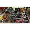 Image 2 : SHELF OF SMALL HAND TOOLS, TOOL BELT, ASSORTED CUTTING DISCS & MORE