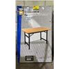 Image 1 : POWERFIST FOLDABLE WORKBENCH WITH STEEL FRAME & WOOD TOP WITH A MAX CAPACITY OF 220 LBS - APPROX.