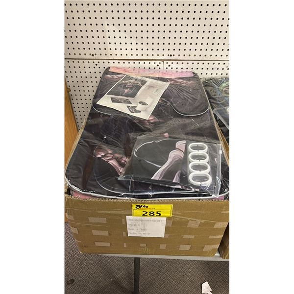 CASE OF SHOWER CURTAIN SETS - SHOWER CURTAIN, TOILET SEAT COVER, FLOOR MAT, COUNTER BATHROOM MAT &
