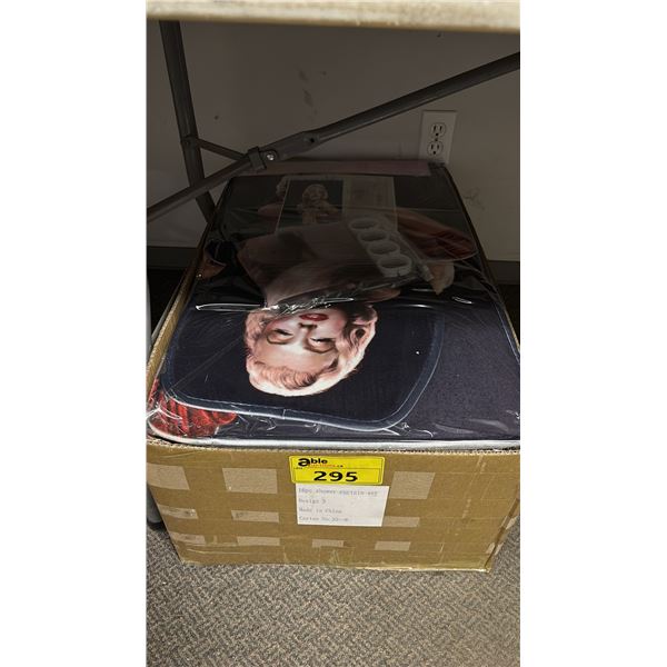 CASE OF SHOWER CURTAIN SETS - SHOWER CURTAIN, TOILET SEAT COVER, FLOOR MAT, COUNTER BATHROOM MAT &