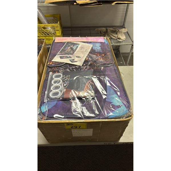 CASE OF SHOWER CURTAIN SETS - SHOWER CURTAIN, TOILET SEAT COVER, FLOOR MAT, COUNTER BATHROOM MAT &