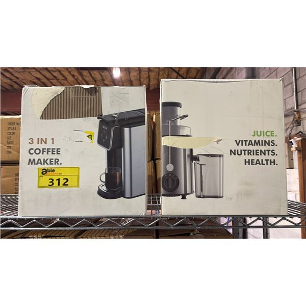 SIFENE CENTRIFUGAL JUICER AMR516 & A SIFENE KC101 3 IN 1 COFFEE MAKER