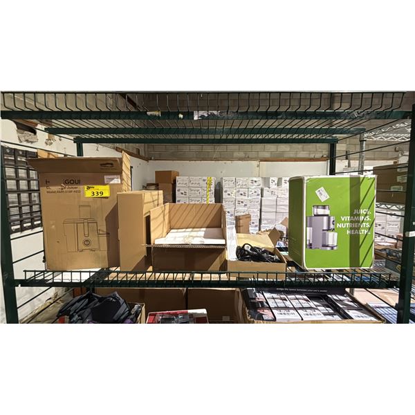 TWO CENTRIFUGAL JUICERS, SIGN HOLDER ACCESSORY & MORE