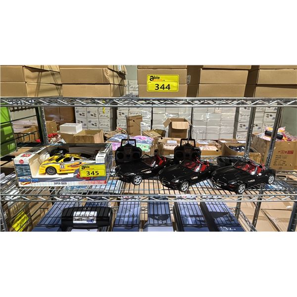THREE 1:14 SCALE BMW Z8 RC CARS & A SUPER BLAXE RC CAR