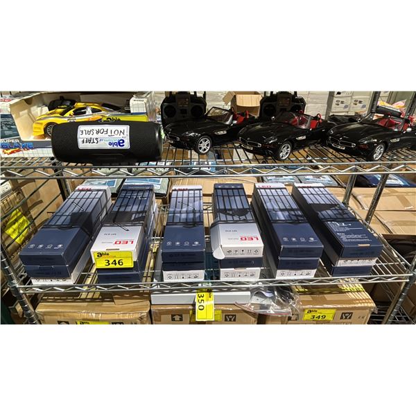 SHELF OF LED DESK LAMPS