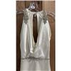 Image 3 : SIZE 6 HALTER STYLE WEDDING DRESS WITH BEADED WAIST & SHOULDERS IN GARMENT BAG