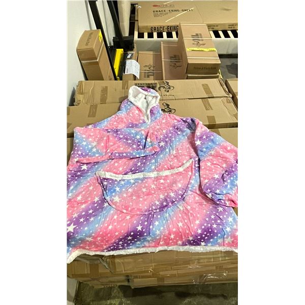 CASE OF ONE SIZE FITS ALL 'STAR' BLANKET HOODIES