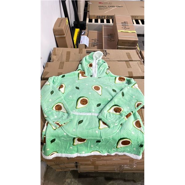 CASE OF ONE SIZE FITS ALL 'AVOCADO' BLANKET HOODIES