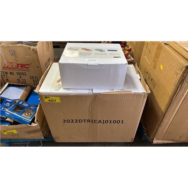 CASE OF 6 PIECE CLEAR FRIDGE ORGANIZATION BIN SETS