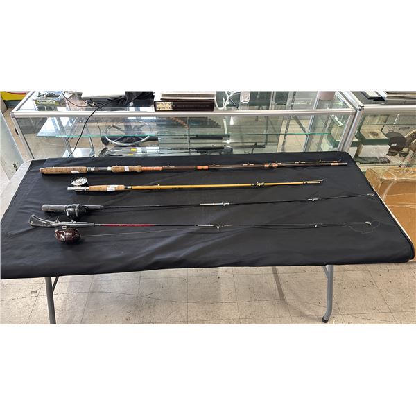4 FISHING RODS - VINTAGE MARTIN "TUFFY" FLY ROD, "THE CLANCY" FUJI FPS-18, OPSC-110 & TEBCO