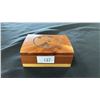 Image 2 : E.A HUNT CARVED CEDAR BOX - 4 1/4"W X 3 1/2"D X 1 3/4"H