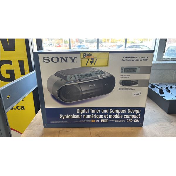 SONY CD-R/RW PLAYBACK CD RADIO CASSETTE RECORDER