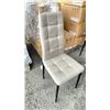 Image 1 : KD FURNITURE C1-MM011S SIX BEIGE UPHOLSTERED DINING CHAIRS *IN BOX*