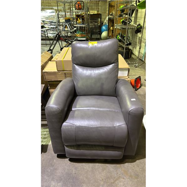 GREY ROCKING SWIVEL RECLINER *NO POWER CORD/WORKING CONDITION UNKNOWN*