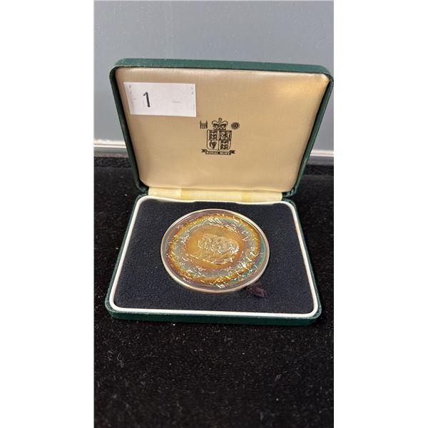 STERLING SILVER 5 OUNCE 175TH ANNIVERSARY BATTLE OF WATERLOO STRUCK BY THE ROYAL MINT IN 1990