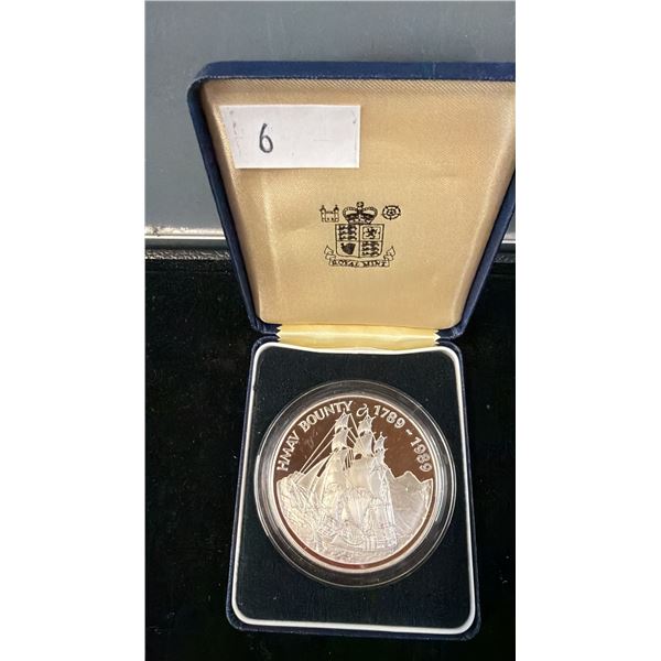 ROYAL MINT 5 OUNCE .999 SILVER COIN - HMAV BOUNTY 1789-1989 50 DOLLAR COIN *MINT UNCIRCULATED*