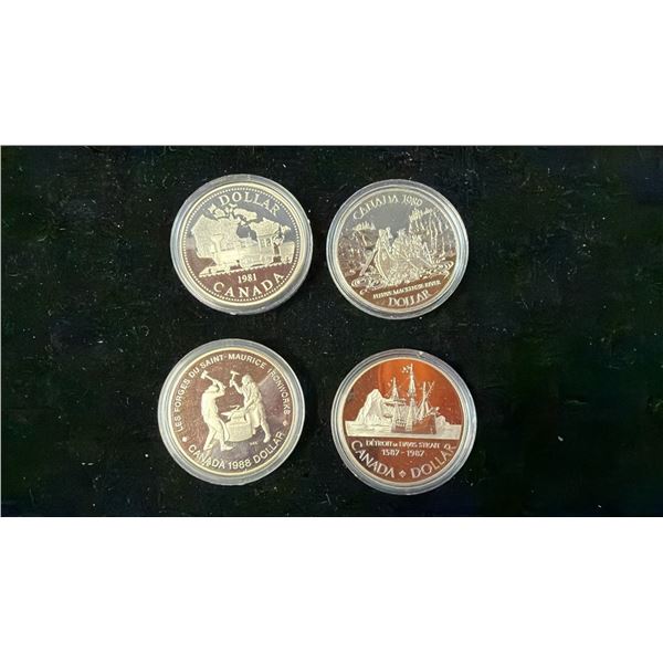 (4) .5 SILVER COINS - 1981, 1587-1987, 1988, 1989