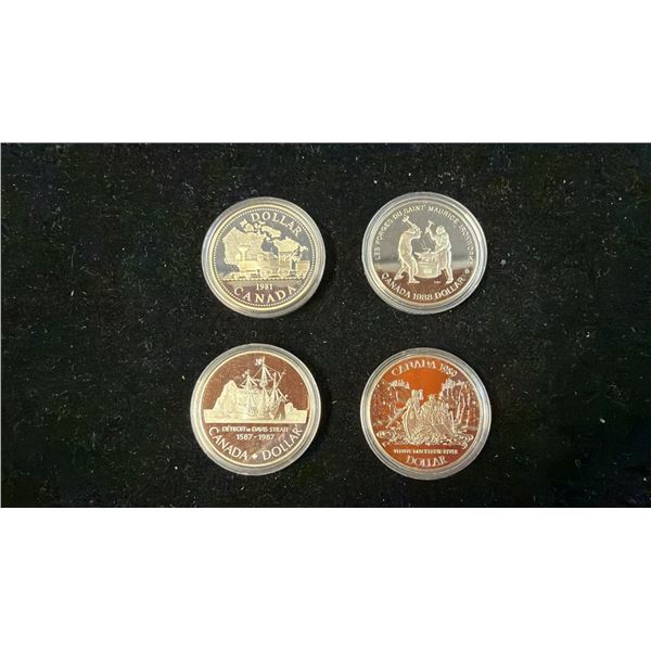 (4) .5 SILVER COINS - 1981, 1587-1987, 1988, 1989