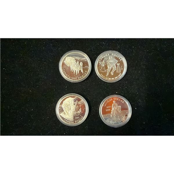 (4) .5 SILVER COINS - 1893-1993, 1873-1998, 1995, 1992