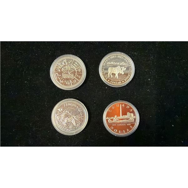 (4) .5 SILVER COINS - 1834-1984, 1980, 1885-1985, 1978