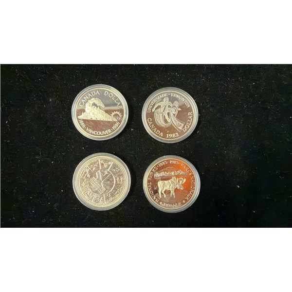 (4) .5 SILVER COINS - 1886-1986, 1983, 1885-1985, 1978