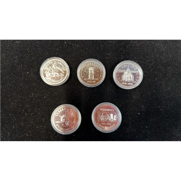 (5) .5 SILVER COINS - 1874-1974, 1875-1975, 1679-1979, 1952-1977, 1876-1976