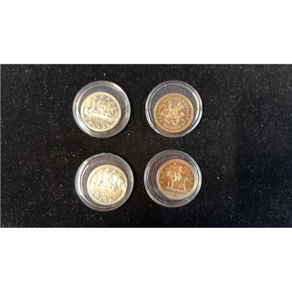 (4) .5 SILVER COINS - 1871-1971, 1972, 1972, 1873-1973