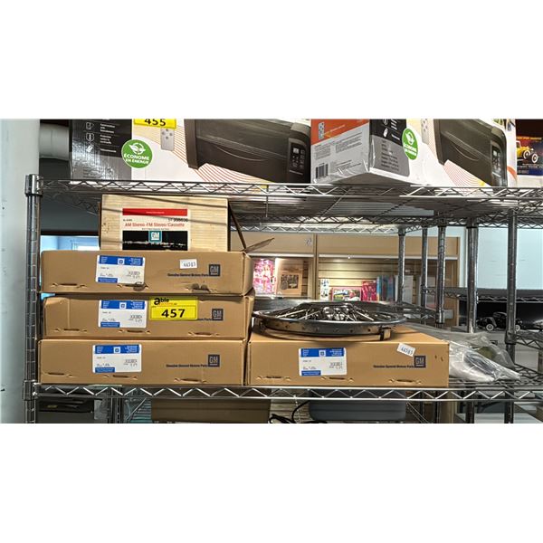 SHELF OF GM WHEEL COVERS