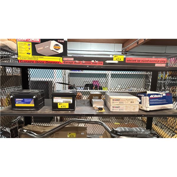 TWO ACDELCO BATTERIES, WAGNER BRAKE ROTORS, ACDELCO STARTER & MORE