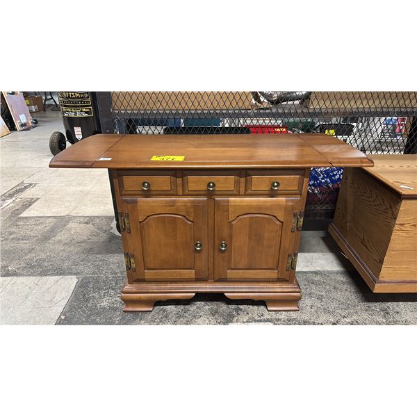 FLIP TOP SIDE TABLE - APPROX. 42"W X 17 1/2"D X 23 1/2"H