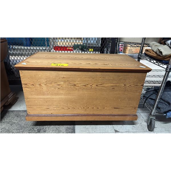 WOODEN STORAGE CHEST - APPROX. 32 1/2"W X 18 1/2"D X 20"H