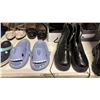 Image 4 : SHELF OF ASSORTED FOOTWEAR IN VARIOUS SIZES, UMBRELLAS & MORE