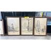 Image 1 : THREE VANCOUVER B.C FRAMED PRINTS - 13 1/2"W X 19 1/2"H