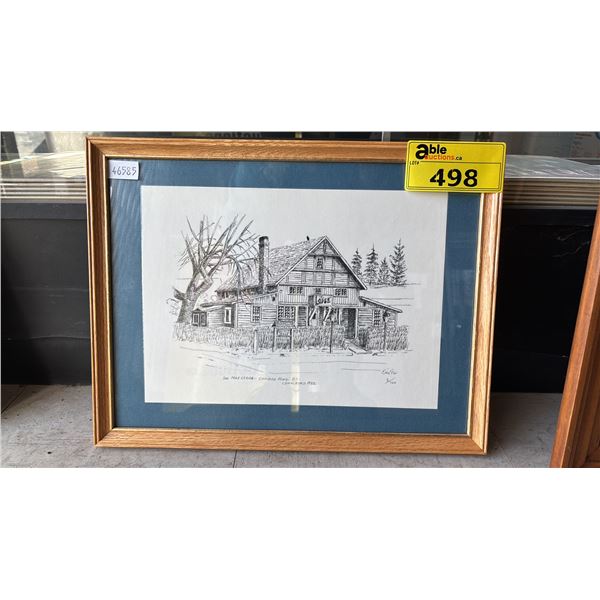 FRAMED 100 MILE LODGE PRINT - 2/100