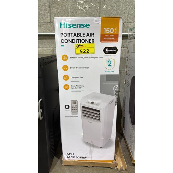 HISENSE PORTABLE AIR CONDITIONER FOR ROOMS UP TO 150 SQ. FT