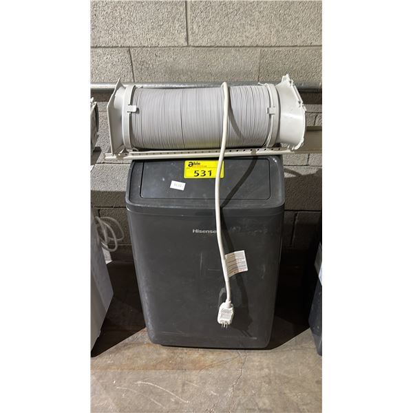 HISENSE PORTABLE AIR CONDITIONER WITH HOSE & WINDOW ATTACHMENT *NO REMOTE*