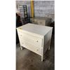 Image 2 : OFF WHITE TWO DRAWER DRESSER - APPROX. 33 1/2"W X 21 1/2"D X 32"H
