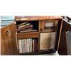 Image 3 : WOODEN TWO DOOR RADIO CABINET - APPROX. 32"W X 16"D X 31"H *CONTENTS INCLUDED*