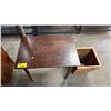 Image 2 : DARK WOODEN SIDE TABLE & WOODEN PLANTER BOX