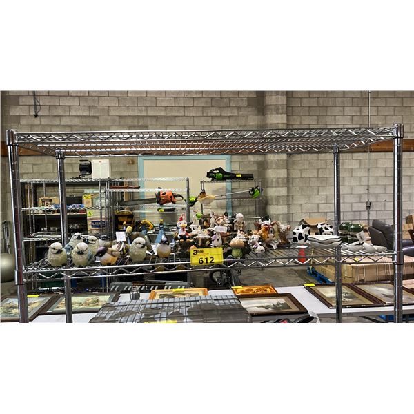 SHELF OF ASSORTED HOME DECOR ITEMS